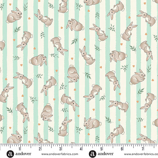 LITTLE ONES Bunnies teal