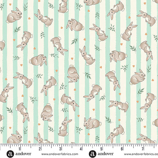 LITTLE ONES Bunnies teal