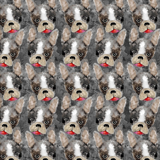 RAISE THE WOOF Frenchie Kisses Gray