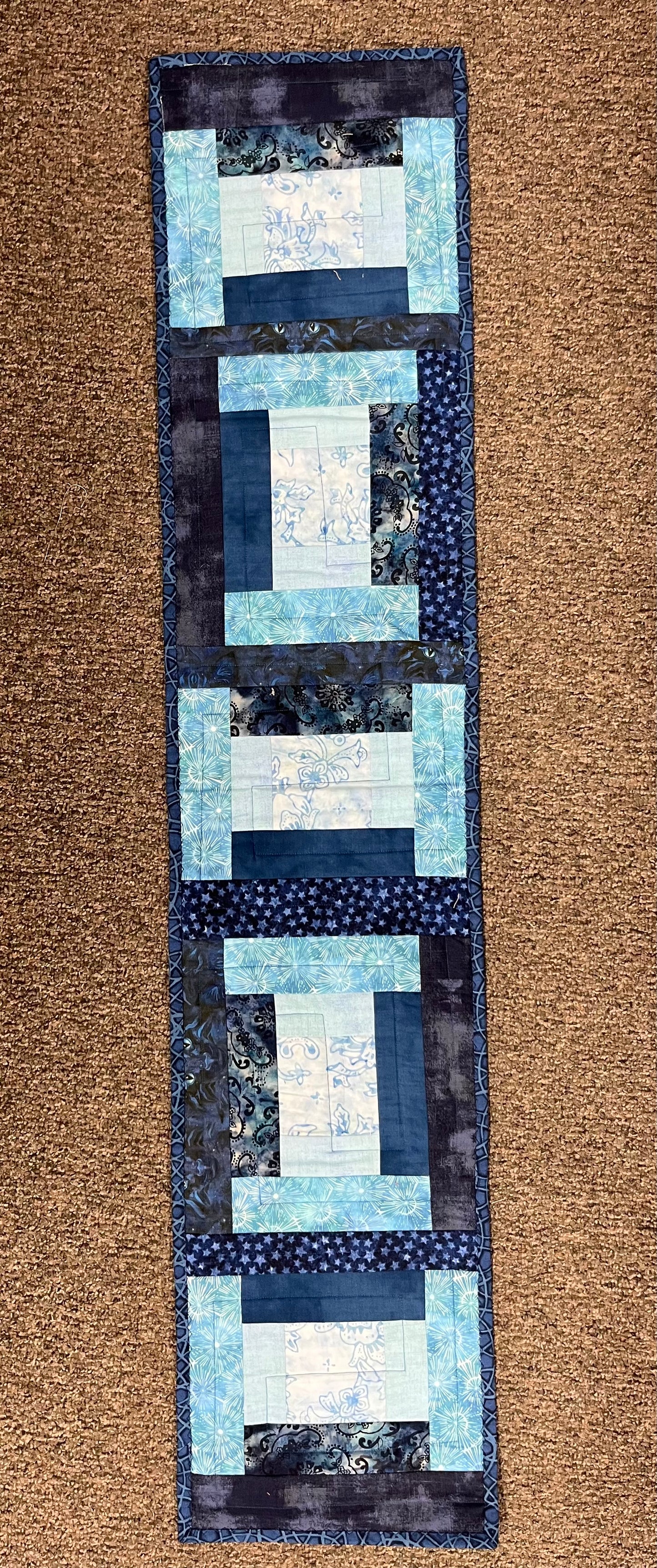 TABLERUNNER Blue Scraps