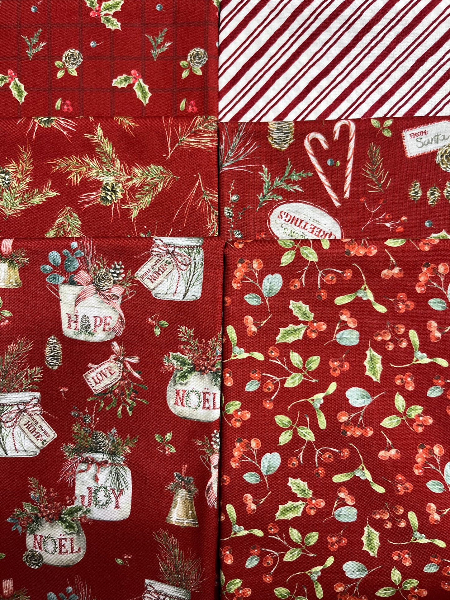 HOLIDAY SPIRIT Red 6 Half Yards