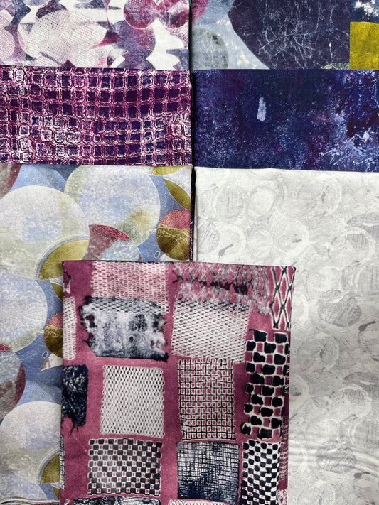 INTO FOCUS Boysenberry 7 Fat Quarters
