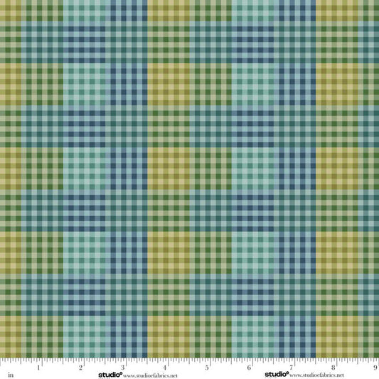 BASKETS OF AUTUMN BLESSINGS Plaid forest multi