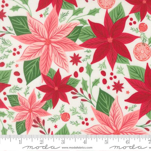 MERRILY ON HIGH Poinsettias snow