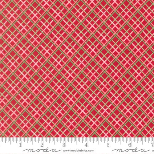 MERRILY ON HIGH Plaid christmas red