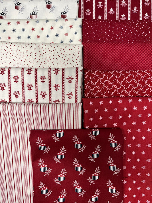 AMERICAN GATHERING III Red 11 Fat Quarters