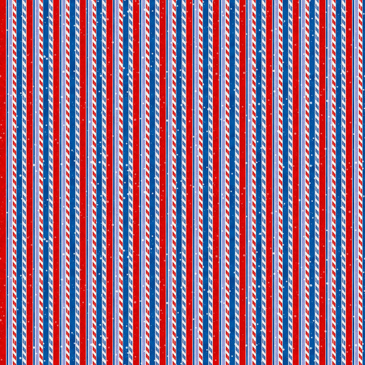 'TWAS THE NIGHT BEFORE CHRISTMAS Stripe white multi