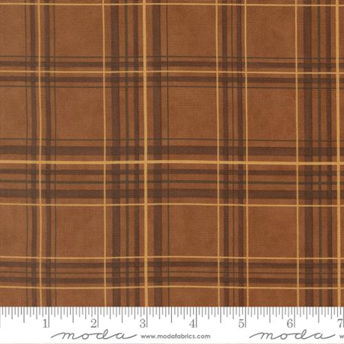 CUDDLE NORTHWOODS LODGE Plaid bark -45" wide