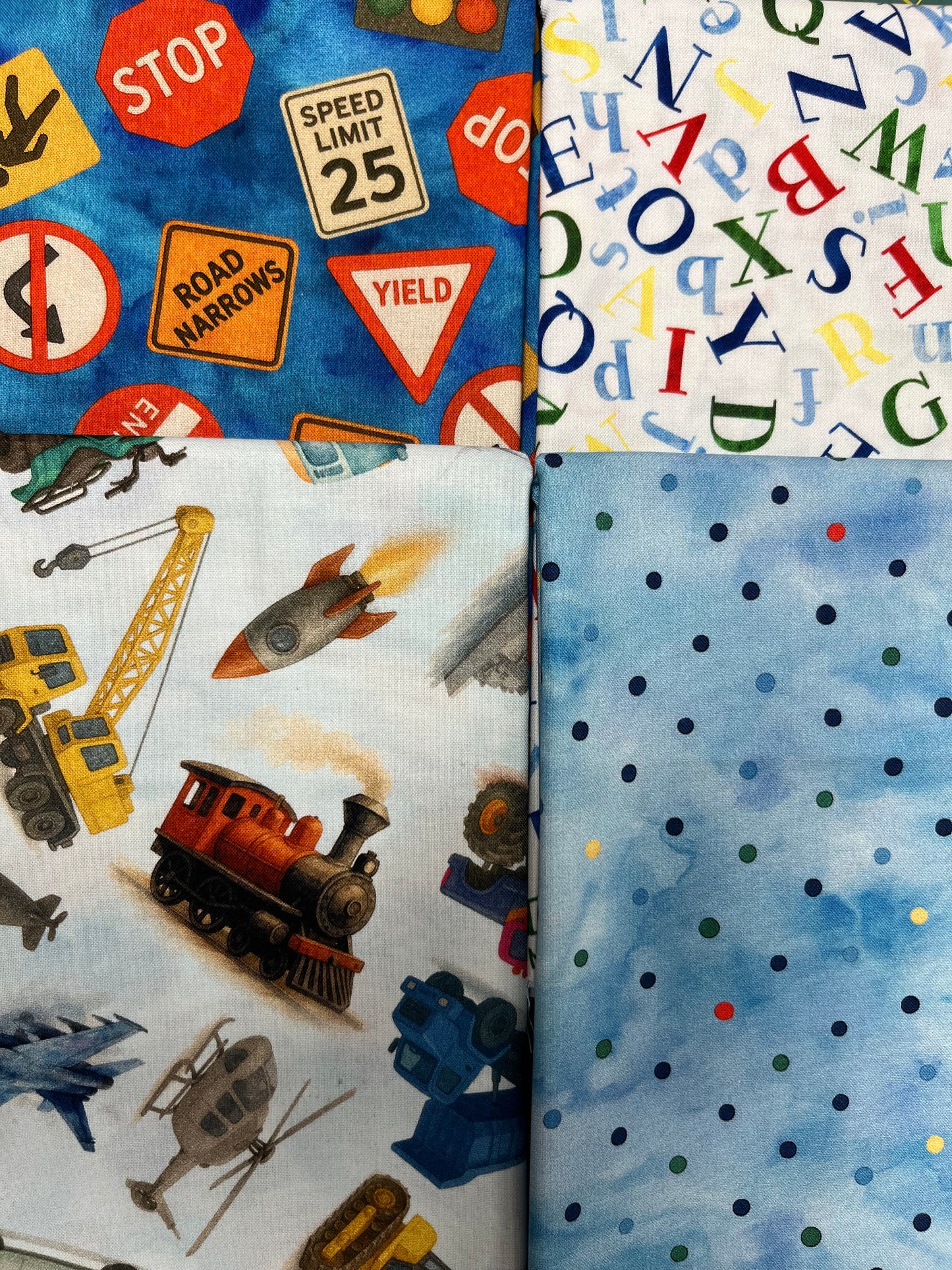 THINGS THAT GO A TO Z  Boy 4 Half Yards
