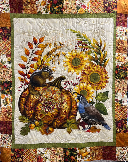 PUPPY LOVE Autumn Fields 45"x54"