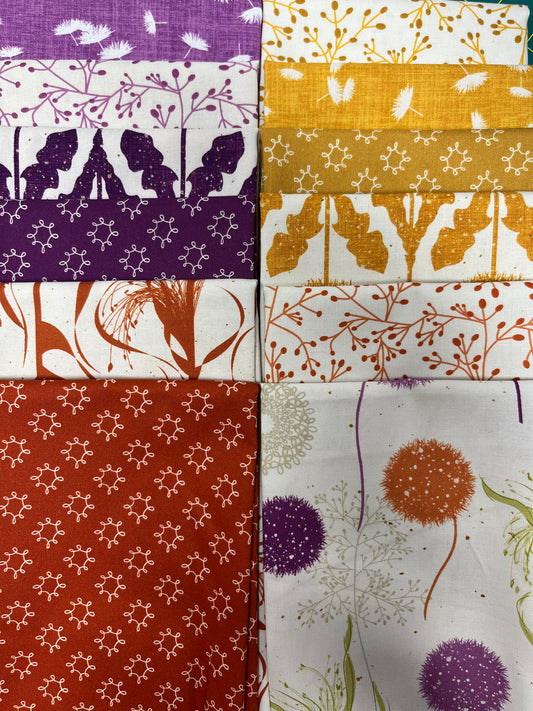 WISHFLOWER Warm 12 Fat Quarters