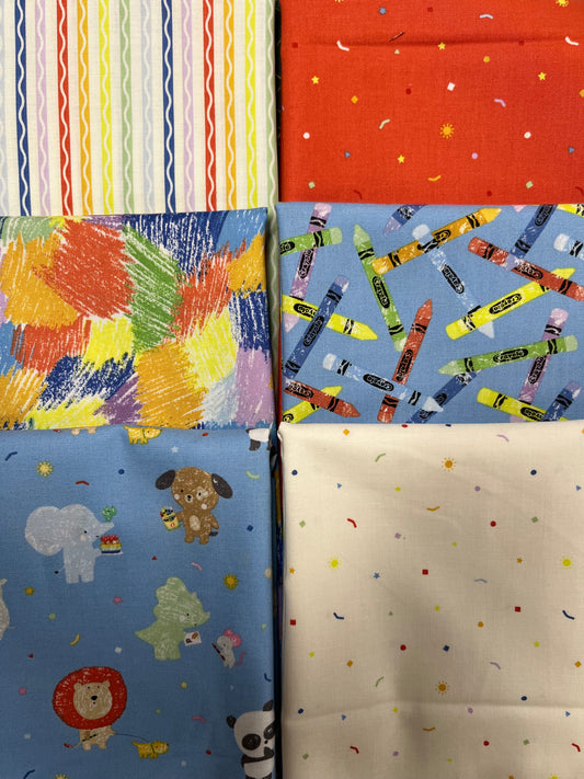 NEW BOX OF CRAYONS 6 Half Yards