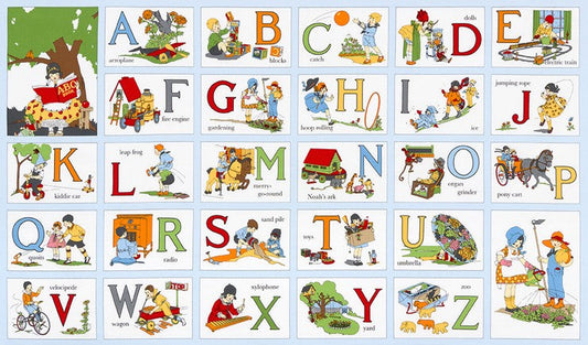 MY ABC BOOK Vintage Panel 24"x43"