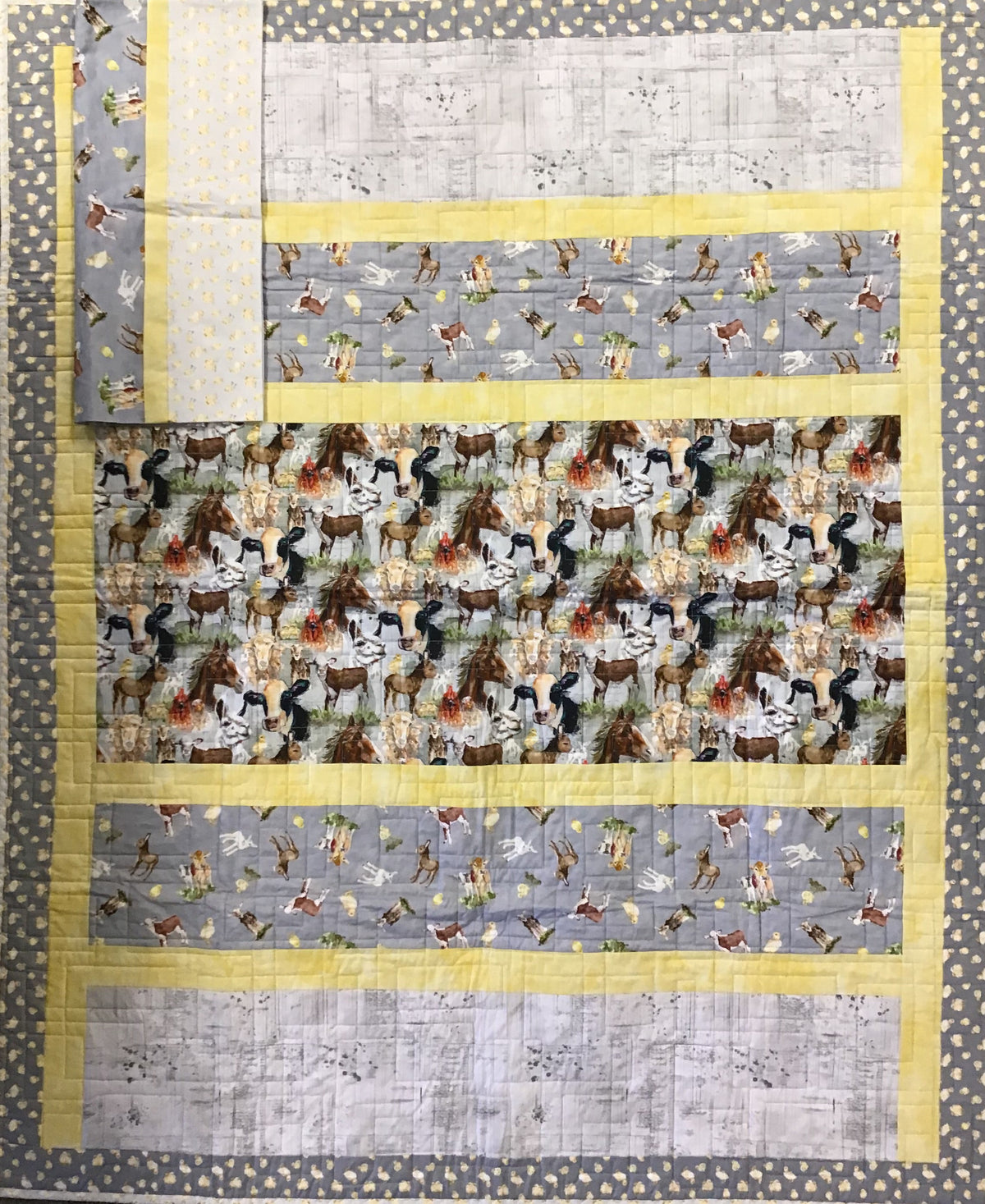 QUILT Pumpkin Pie Farm Life yellow w/Pillowcase