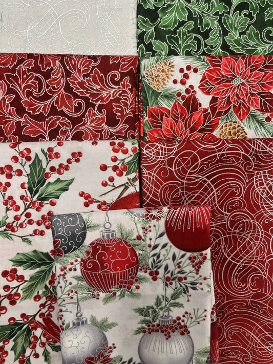CHRISTMAS WISH Silver 7 Half Yards