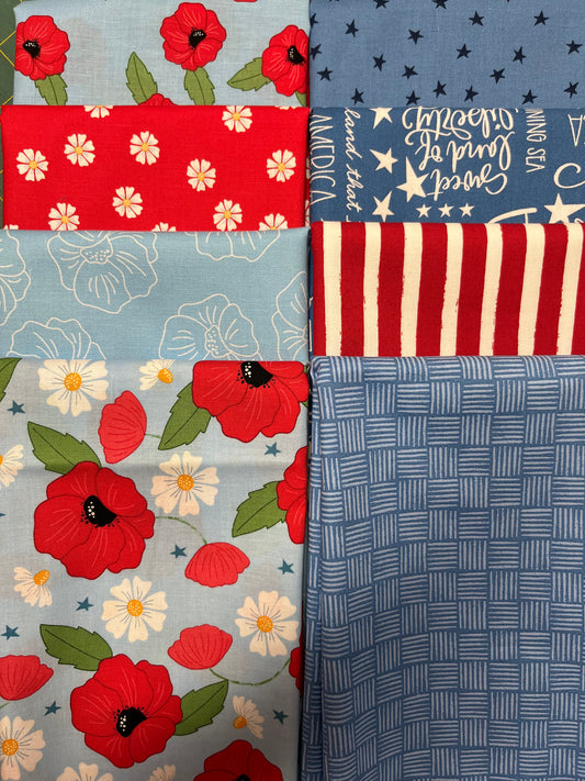 OH SAY CAN YOU SEW Cornflower 8 Fat quarters