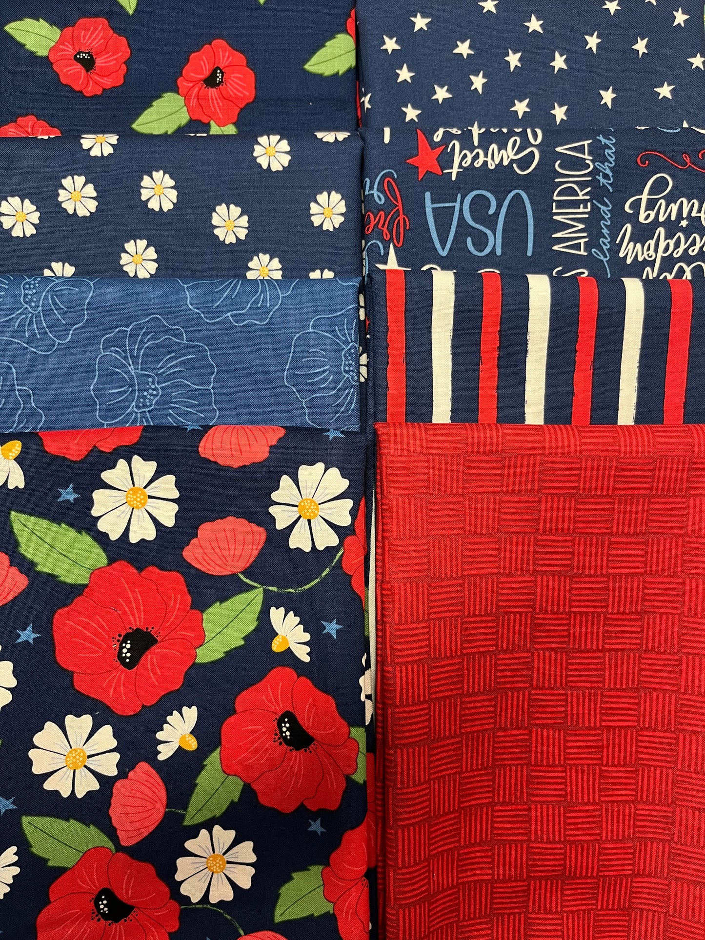 OH SAY CAN YOU SEW Navy 8 Fat quarters