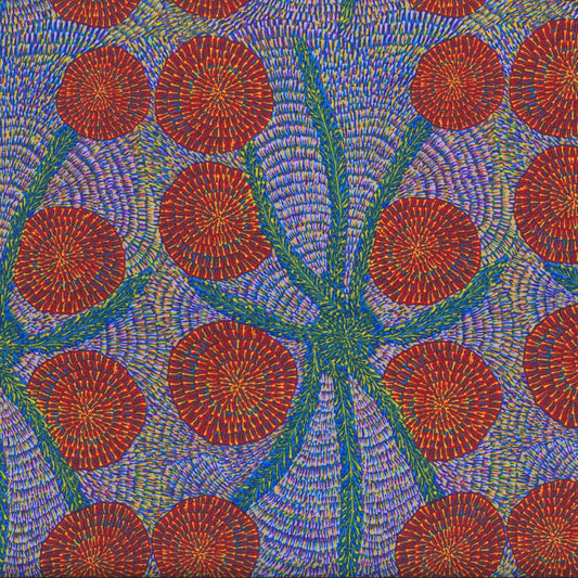 AUSTRALIAN Bush Medicine with Long Stripes Blue
