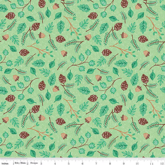 COLORFUL CRITTERS Botanical green