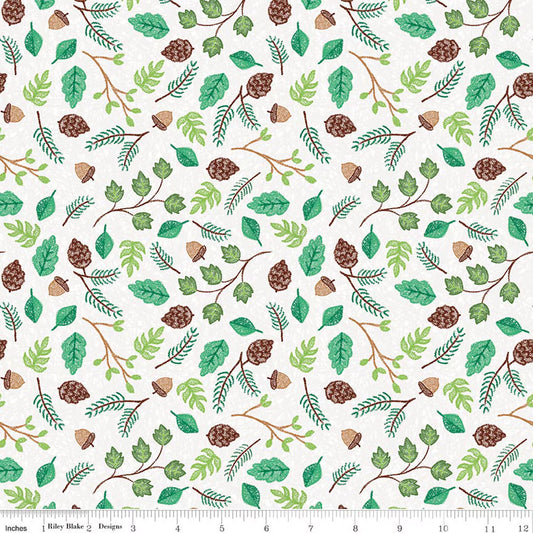 COLORFUL CRITTERS Botanical white