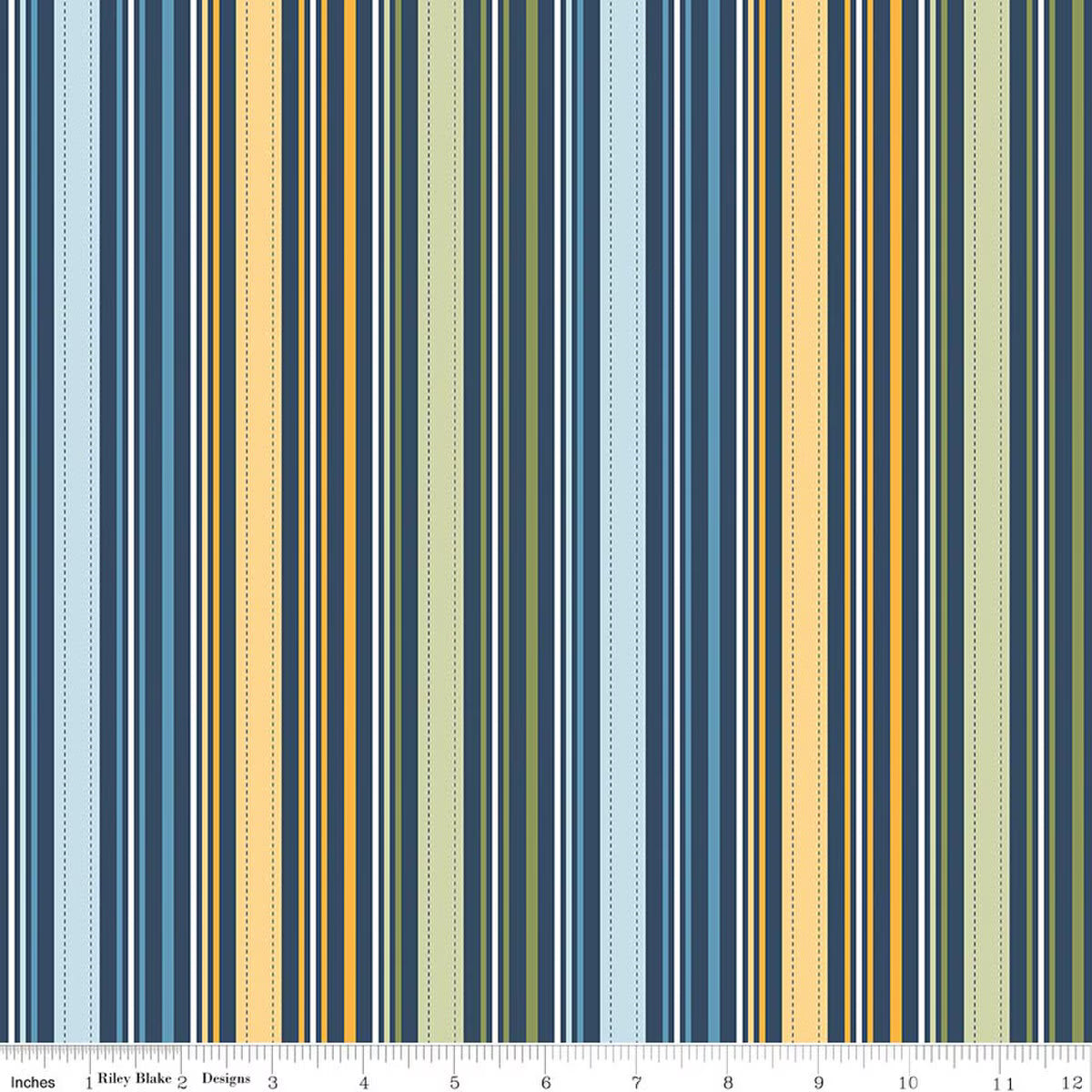 SUNSHINE & DANDELIONS Stripes navy
