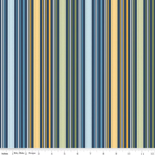 SUNSHINE & DANDELIONS Stripes navy
