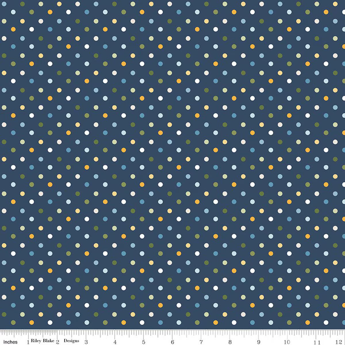 SUNSHINE & DANDELIONS Dots navy