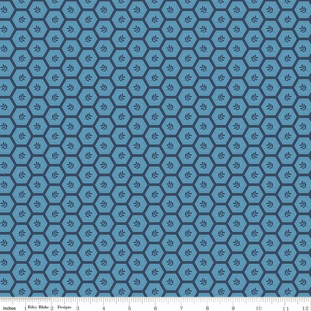 SUNSHINE & DANDELIONS Hexies blue