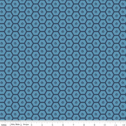 SUNSHINE & DANDELIONS Hexies blue