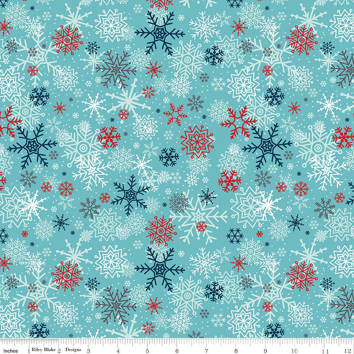 A PERFECT WINTER Snowflakes blue