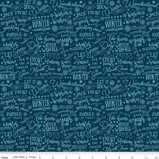 A PERFECT WINTER Text navy