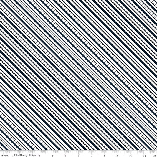 A PERFECT WINTER Stripes navy