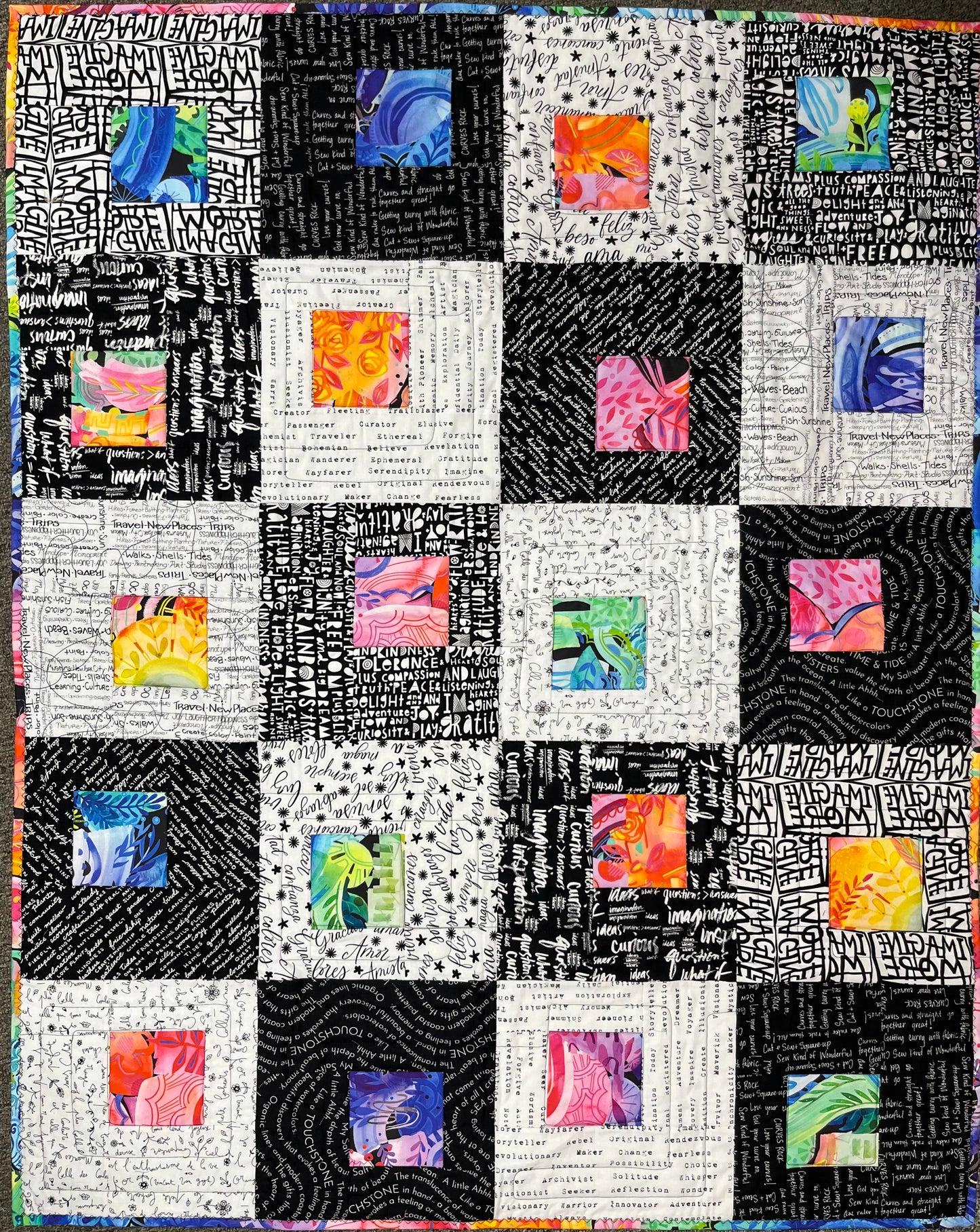 SUMMER SONG Black & White 46"x58"