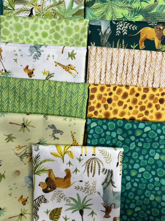 KING OF THE JUNGLE 11 Fat Quarters