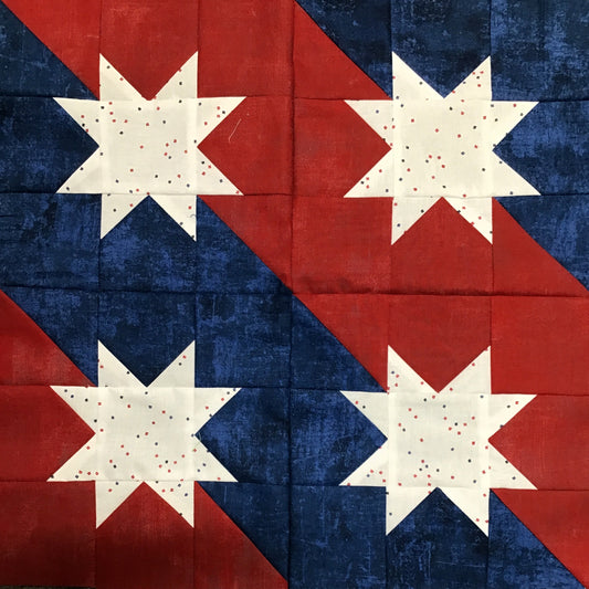 BLOCK OF THE MONTH -PARADE DAY PILLOW Tonal 18"x18"