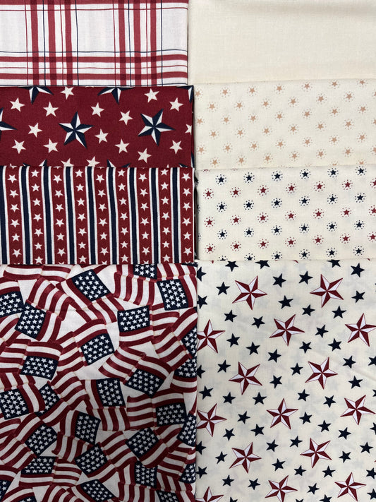 AMERICA 250 YEARS Parchment 8 Fat Quarters