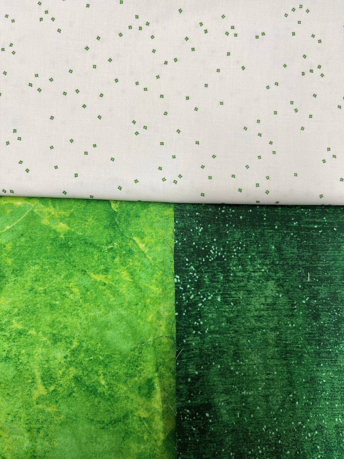 BLOCK OF THE MONTH - GOOD LUCK PILLOW - Greens 18"x18"