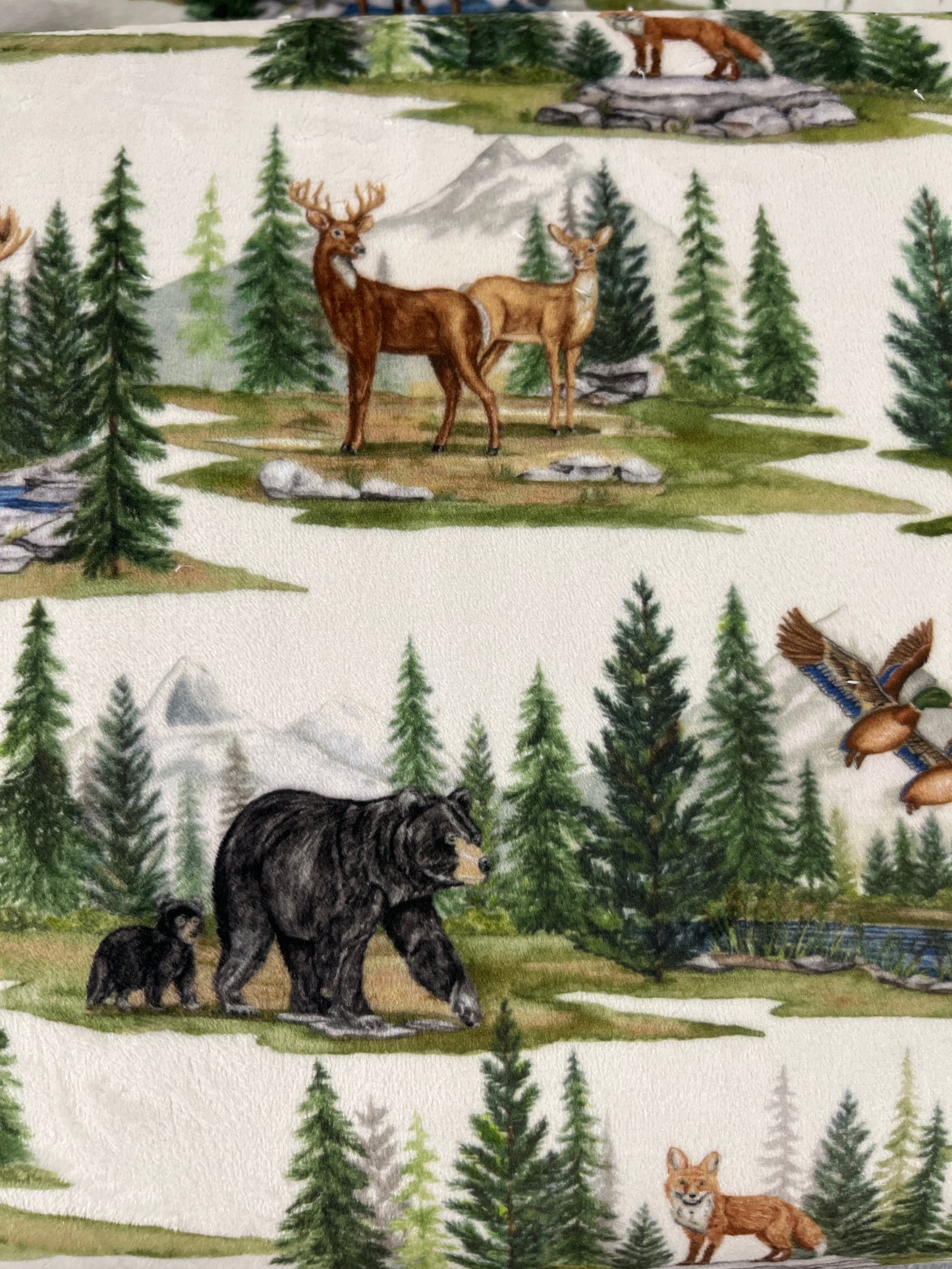 CUDDLE NORTHWOODS LODGE Landscape natural -45" wide