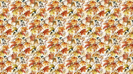 AUTUMN BREEZE Birds cream multi