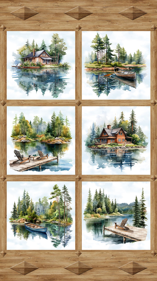 LAKESIDE RETREAT 24"x42" Panel