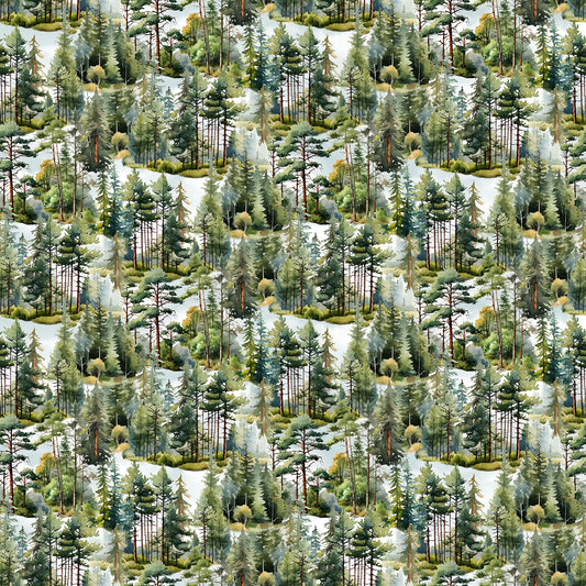 LAKESIDE RETREAT Trees green multi
