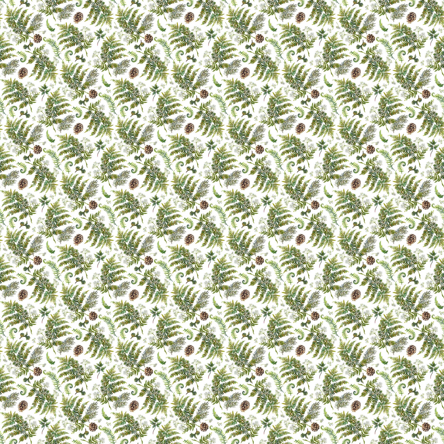 LAKESIDE RETREAT Ferns white multi