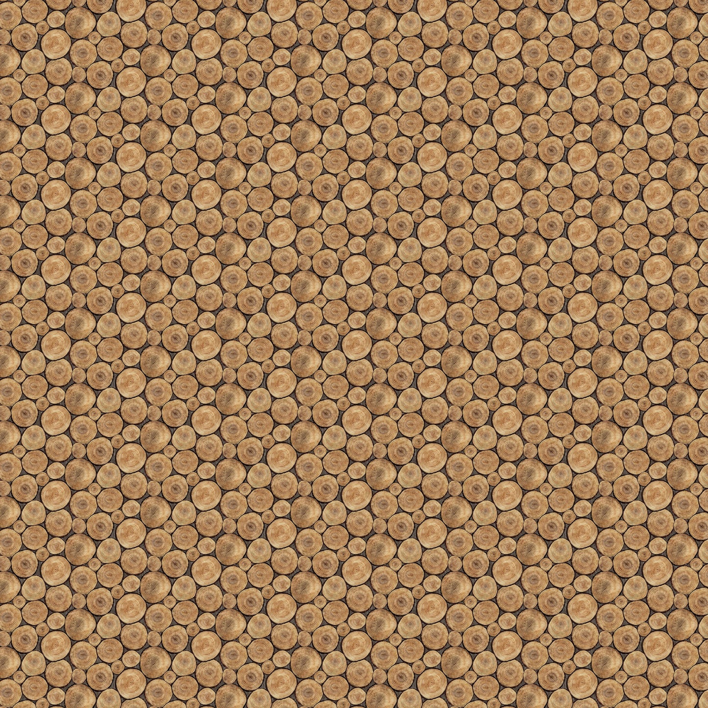 LAKESIDE RETREAT Crosscut Logs brown multi