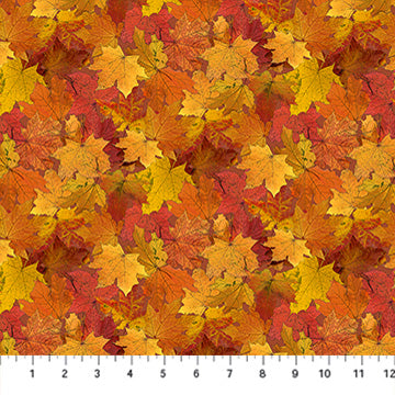 NIGHT OWL Leaves orange multi