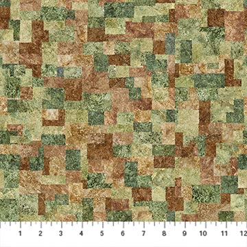STONEHENGE ORGANICS Squares dark green multi