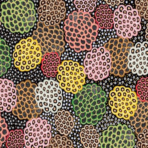 AUSTRALIAN Dancing Flowers black