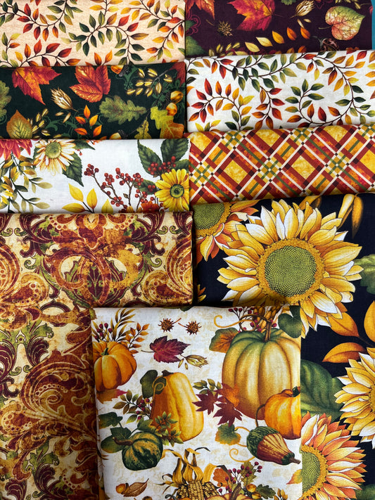 AUTUMN FIELDS 9 Fat Quarters