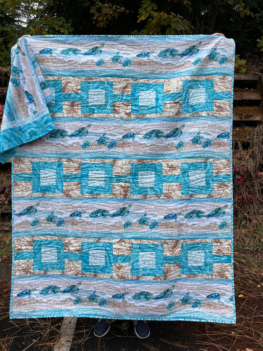 QUILT Link Up Turtle Bay with pillowcase