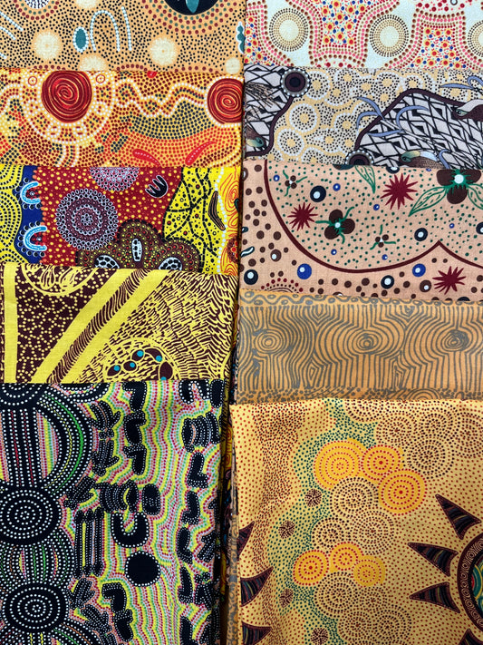 AUSTRALIAN Yellow 10 Fat Quarters