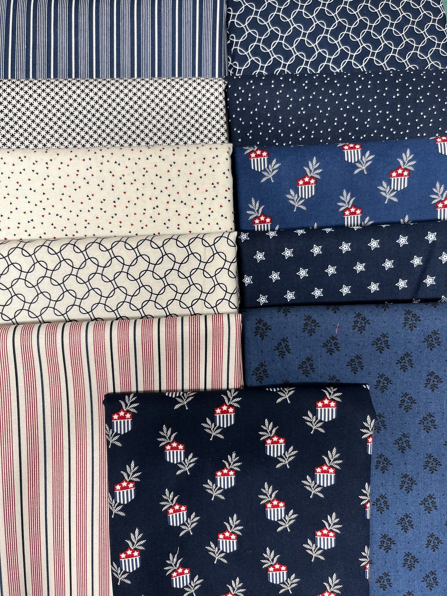 AMERICAN GATHERING III Blue 11 Fat Quarters